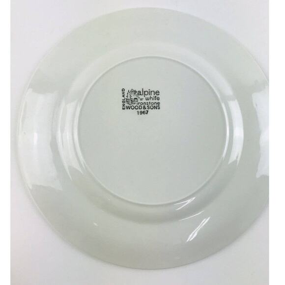 Wood & Sons Ironstone Fathers Confederation Canada Flow Brown Centennial Plate - Picture 7 of 10